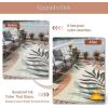 GENIMO Outdoor & Indoor Area Rug 5’x8′, Waterproof, Non-Shedding, Easy Cleaning, Leaf Mat for Patio, Living Room, Balcony, Dining Room, RV, Deck, Bedroom, Camping, Outside Carpet, Tropical Rust(Beige Grey)
