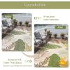 GENIMO Outdoor & Indoor Area Rug 5’x8′, Waterproof, Non-Shedding, Easy Cleaning, Leaf Mat for Patio, Living Room, Balcony, Dining Room, RV, Deck, Bedroom, Camping, Outside Carpet, Tropical Rust(Olive Mustard)