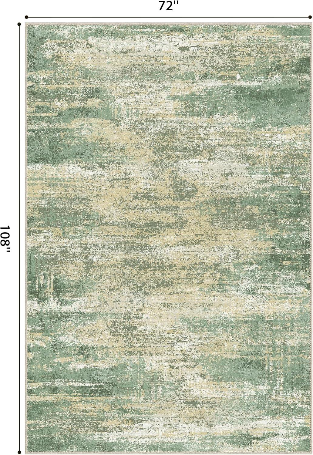 imageGENIMO 9x12 Area Rugs for Living Room Machine Washable Non Slip Rugs Low Pile Lightweight Print Rug for Bedroom Dining Room Home Office Vintage Brick RedDesert Dawn
