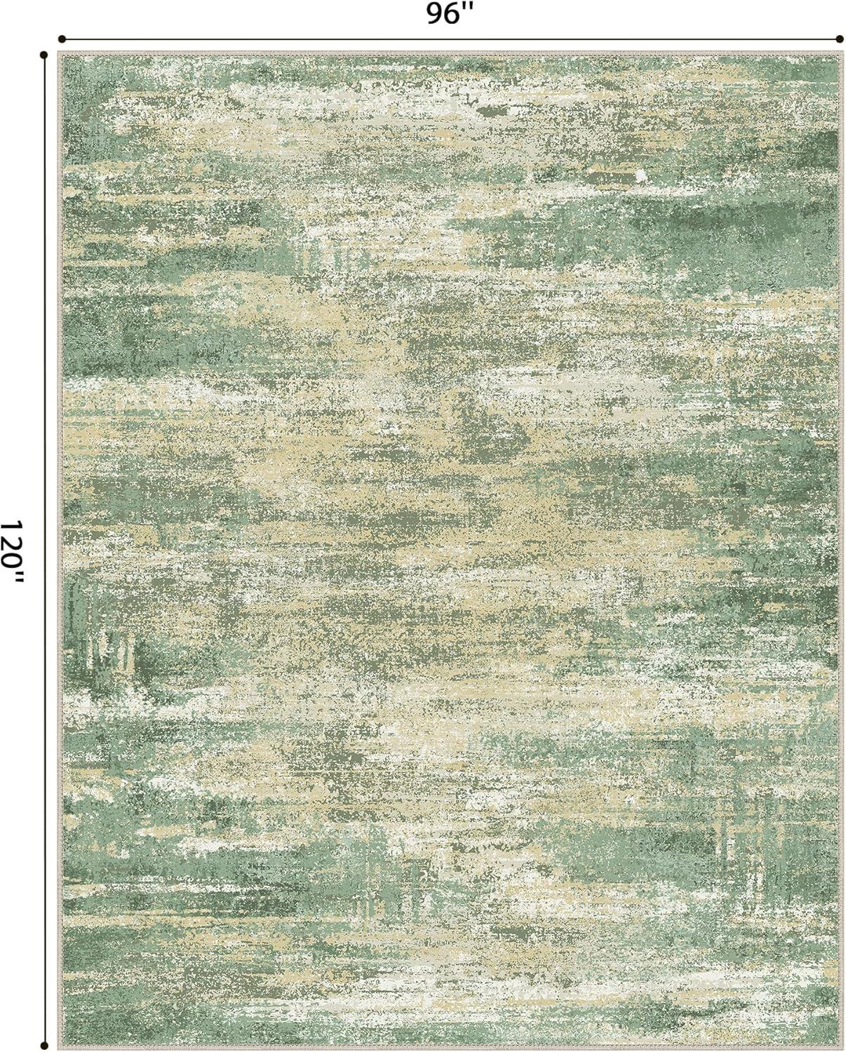 imageGENIMO 9x12 Area Rugs for Living Room Machine Washable Non Slip Rugs Low Pile Lightweight Print Rug for Bedroom Dining Room Home Office Vintage Brick RedDesert Dawn