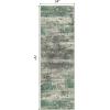 GENIMO 8×10 Area Rugs for Living Room, Machine Washable Non Slip Rugs, Low Pile Lightweight Vintage Print Rug for Bedroom, Dining Room, Home Office, Distressed Blue/Grey(Distressed Sage Green)