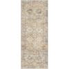 GENIMO 8×10 Area Rugs for Living Room, Machine Washable Non Slip Rugs, Low Pile Lightweight Vintage Print Rug for Bedroom, Dining Room, Home Office, Distressed Blue/Grey(Warm Brown)