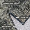 GENIMO 8×10 Area Rugs for Living Room, Machine Washable Non Slip Rugs, Low Pile Lightweight Vintage Print Rug for Bedroom, Dining Room, Home Office, Distressed Blue/Grey(Charcoal Gray)