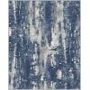 GENIMO 8×10 Area Rugs for Living Room, Machine Washable Non Slip Rugs, Low Pile Lightweight Vintage Print Rug for Bedroom, Dining Room, Home Office, Distressed Blue/Grey(Distressed Blue/Grey)