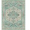 GENIMO 8×10 Area Rugs for Living Room, Machine Washable Non Slip Rugs, Low Pile Lightweight Vintage Print Rug for Bedroom, Dining Room, Home Office, Distressed Blue/Grey(Sky Blue)