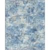 GENIMO 8×10 Area Rugs for Living Room, Machine Washable Non Slip Rugs, Low Pile Lightweight Vintage Print Rug for Bedroom, Dining Room, Home Office, Distressed Blue/Grey(True Blue)