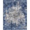 GENIMO 9×12 Area Rugs for Living Room, Machine Washable Non Slip Rugs, Low Pile Lightweight Print Rug for Bedroom, Dining Room, Home Office, Vintage Brick Red(Washed Blue&gray)
