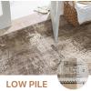 GENIMO 9×12 Area Rugs for Living Room, Machine Washable Non Slip Rugs, Low Pile Lightweight Print Rug for Bedroom, Dining Room, Home Office, Vintage Brick Red(Faded Brown)
