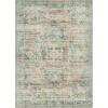 GENIMO 9×12 Area Rugs for Living Room, Machine Washable Non Slip Rugs, Low Pile Lightweight Print Rug for Bedroom, Dining Room, Home Office, Vintage Brick Red(Light Brown & Pink)
