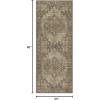 GENIMO 9×12 Area Rugs for Living Room, Machine Washable Non Slip Rugs, Low Pile Lightweight Print Rug for Bedroom, Dining Room, Home Office, Vintage Brick Red(Rustic Brown)