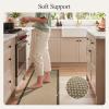 GENIMO Kitchen Rugs Non Slip Washable, Absorbent Kitchen Mats for Floor, Cushioned Comfort Standing Kitchen Runner Rug for Sink, Office, Laundry, Entryway, Home, 20″x32″+20″x48″, Beige Border(Beige Border)