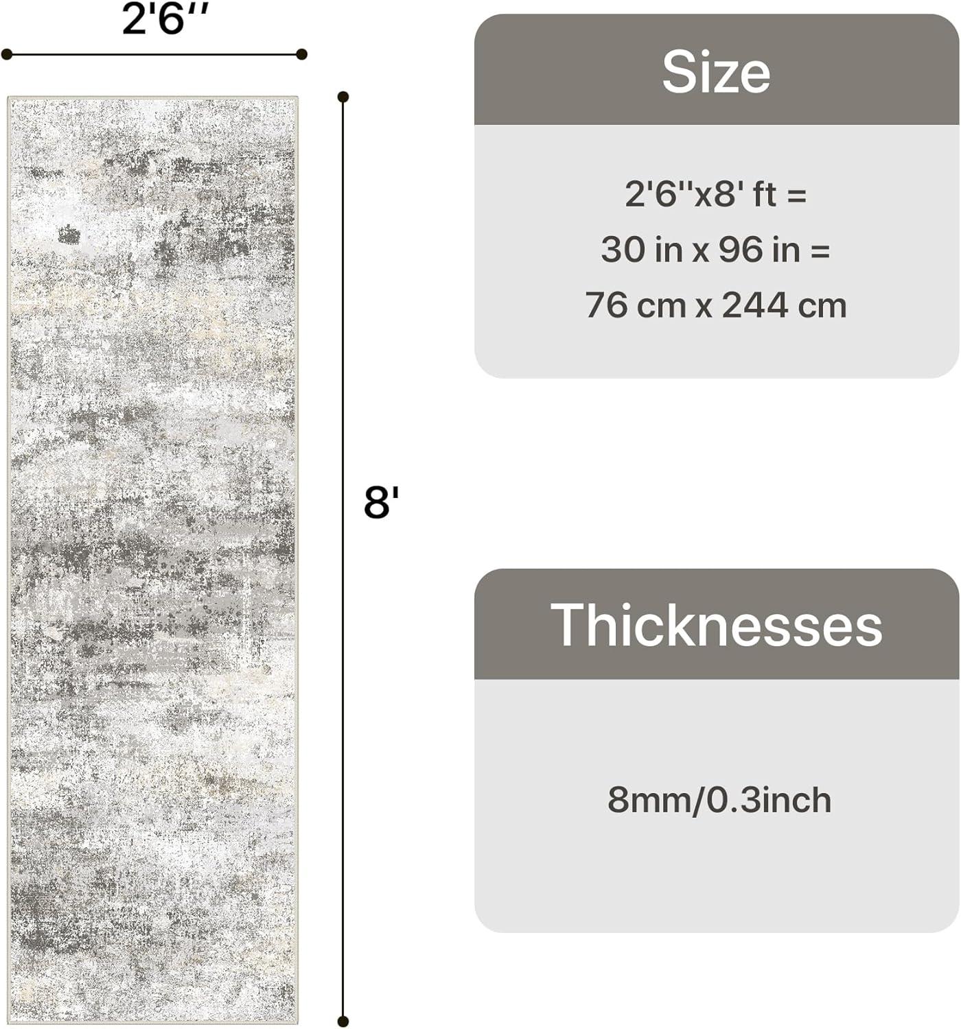 imageGENIMO 5x7 Vintage Floral Area Rug Soft Microfiber Washable Rug with NonSlip Backing Beige Carpet for Living Room Bedroom and Dining RoomGrey Beige