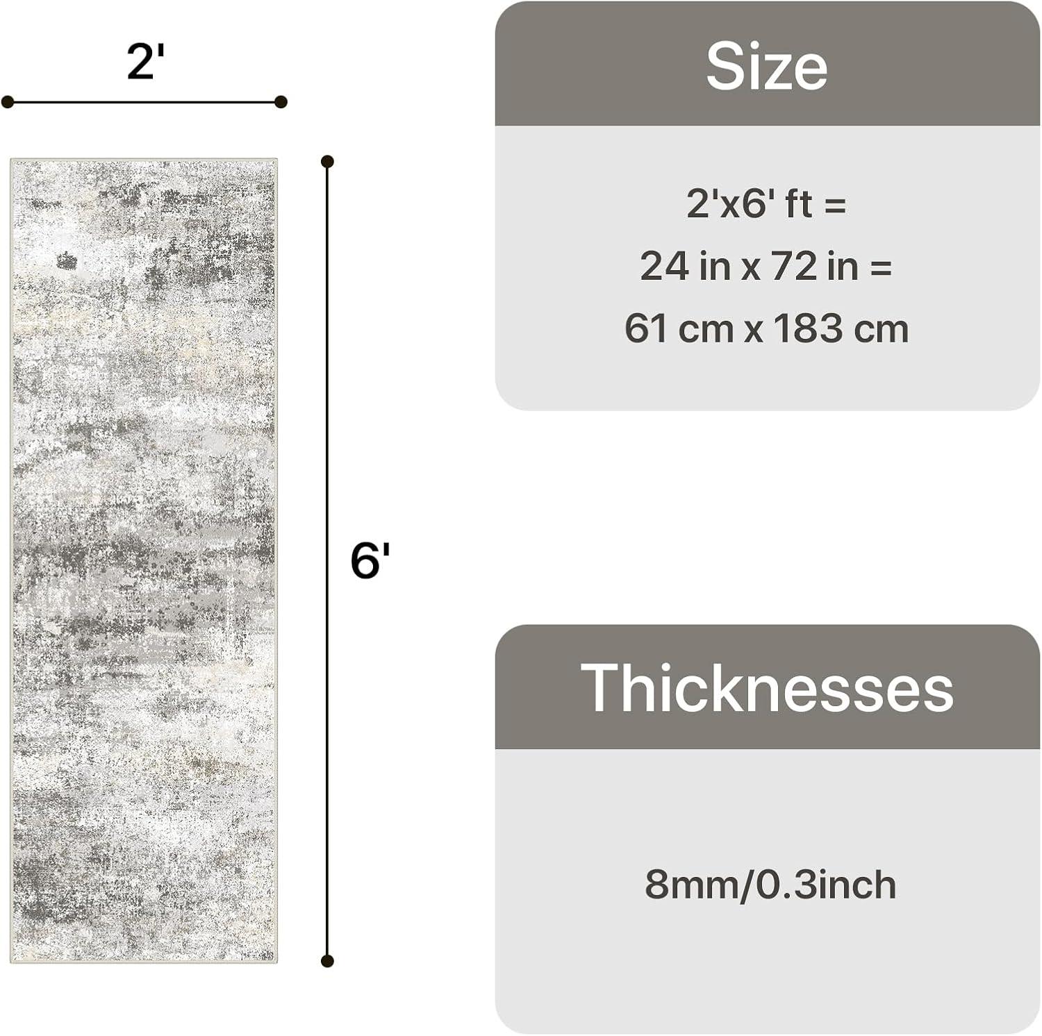 imageGENIMO 5x7 Vintage Floral Area Rug Soft Microfiber Washable Rug with NonSlip Backing Beige Carpet for Living Room Bedroom and Dining RoomGrey Beige