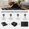 GENIMO 5×7 Vintage Floral Area Rug, Soft Microfiber Washable Rug with Non-Slip Backing, Beige Carpet for Living Room, Bedroom and Dining Room(Checkered-black Grey)