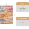 GENIMO 5×7 Vintage Floral Area Rug, Soft Microfiber Washable Rug with Non-Slip Backing, Beige Carpet for Living Room, Bedroom and Dining Room(Galaxy)