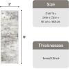 GENIMO 5×7 Vintage Floral Area Rug, Soft Microfiber Washable Rug with Non-Slip Backing, Beige Carpet for Living Room, Bedroom and Dining Room(Grey Beige)