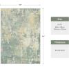 GENIMO 5×7 Vintage Floral Area Rug, Soft Microfiber Washable Rug with Non-Slip Backing, Beige Carpet for Living Room, Bedroom and Dining Room(Grey Green)
