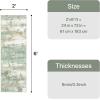 GENIMO 5×7 Vintage Floral Area Rug, Soft Microfiber Washable Rug with Non-Slip Backing, Beige Carpet for Living Room, Bedroom and Dining Room(Light Green)