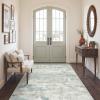 GENIMO 5×7 Vintage Floral Area Rug, Soft Microfiber Washable Rug with Non-Slip Backing, Beige Carpet for Living Room, Bedroom and Dining Room(Light Grey)