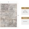 GENIMO 5×7 Vintage Floral Area Rug, Soft Microfiber Washable Rug with Non-Slip Backing, Beige Carpet for Living Room, Bedroom and Dining Room(Light Grey Brown)