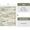 GENIMO 5×7 Vintage Floral Area Rug, Soft Microfiber Washable Rug with Non-Slip Backing, Beige Carpet for Living Room, Bedroom and Dining Room(Sage Cream)