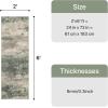 GENIMO 5×7 Vintage Floral Area Rug, Soft Microfiber Washable Rug with Non-Slip Backing, Beige Carpet for Living Room, Bedroom and Dining Room(Sage Sand)
