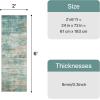 GENIMO 5×7 Vintage Floral Area Rug, Soft Microfiber Washable Rug with Non-Slip Backing, Beige Carpet for Living Room, Bedroom and Dining Room(Teal Brown)