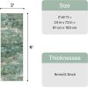 GENIMO 5×7 Vintage Floral Area Rug, Soft Microfiber Washable Rug with Non-Slip Backing, Beige Carpet for Living Room, Bedroom and Dining Room(Turquoise)