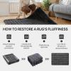 GENIMO 5×7 Vintage Floral Area Rug, Soft Microfiber Washable Rug with Non-Slip Backing, Beige Carpet for Living Room, Bedroom and Dining Room(Wave-pure Grey)