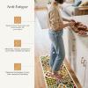 GENIMO Anti Fatigue Kitchen Mats for Floor, Cushioned Non Slip Kitchen Rug, Waterproof Kitchen Floor Mat Runner, Kitchen Mat for Laundry, Sink, Office, Entryway, 17.3″x47″+17.3″x30″, Brown(A.green)