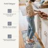 GENIMO Anti Fatigue Kitchen Mats for Floor, Cushioned Non Slip Kitchen Rug, Waterproof Kitchen Floor Mat Runner, Kitchen Mat for Laundry, Sink, Office, Entryway, 17.3″x47″+17.3″x30″, Brown(Navy Blue)