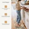 GENIMO Anti Fatigue Kitchen Mats for Floor, Cushioned Non Slip Kitchen Rug, Waterproof Kitchen Floor Mat Runner, Kitchen Mat for Laundry, Sink, Office, Entryway, 17.3″x47″+17.3″x30″, Brown(D.beige)