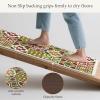 GENIMO Anti Fatigue Kitchen Mats for Floor, Cushioned Non Slip Kitchen Rug, Waterproof Kitchen Floor Mat Runner, Kitchen Mat for Laundry, Sink, Office, Entryway, 17.3″x47″+17.3″x30″, Brown(A.green)