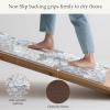 GENIMO Anti Fatigue Kitchen Mats for Floor, Cushioned Non Slip Kitchen Rug, Waterproof Kitchen Floor Mat Runner, Kitchen Mat for Laundry, Sink, Office, Entryway, 17.3″x47″+17.3″x30″, Brown(Lavender Grey)