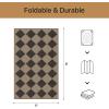 GENIMO Indoor Outdoor Area Rug 5’x8′, Checkered Easy Jute Rug Machine Washable, Easy-Cleaning, Non Slip Plaid Outdoor Carpet for Patio, Living Room, Backyard, Porch, Deck, Balcony(Spaced Diamond)