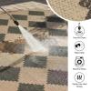 GENIMO Indoor Outdoor Area Rug 5’x8′, Checkered Easy Jute Rug Machine Washable, Easy-Cleaning, Non Slip Plaid Outdoor Carpet for Patio, Living Room, Backyard, Porch, Deck, Balcony(Zigzag Diamond)
