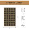 GENIMO Indoor Outdoor Area Rug 5’x8′, Checkered Easy Jute Rug Machine Washable, Easy-Cleaning, Non Slip Plaid Outdoor Carpet for Patio, Living Room, Backyard, Porch, Deck, Balcony(Diamond Brown)