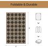GENIMO Indoor Outdoor Area Rug 5’x8′, Checkered Easy Jute Rug Machine Washable, Easy-Cleaning, Non Slip Plaid Outdoor Carpet for Patio, Living Room, Backyard, Porch, Deck, Balcony(Zigzag Diamond)
