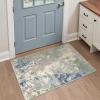 GENIMO 2X3 Washable Modern Doormat, Non-Slip Low Pile Chenille Area Rug, Small Entry Mat for Entrance Hallway Kitchen Bathroom, Sage Mist