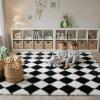 Checkered-black White