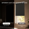 GENIMO 100% Blackout Roller Window Shades, Window Blinds Cordless with Thermal Insulated, UV Protection Fabric, Mini French Door Blinds for Home, Bedroom, Office, White, 70″ W X 72″ H(Black)
