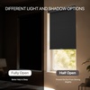 GENIMO 100% Blackout Roller Window Shades, Window Blinds Cordless with Thermal Insulated, UV Protection Fabric, Mini French Door Blinds for Home, Bedroom, Office, White, 70″ W X 72″ H(Black（aluminum Cover）)