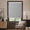 GENIMO 100% Blackout Roller Window Shades, Window Blinds Cordless with Thermal Insulated, UV Protection Fabric, Mini French Door Blinds for Home, Bedroom, Office, White, 70″ W X 72″ H(Grey)