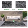 GENIMO Outdoor Rug 6′ x 9′ Waterproof for Patio Clearance, Reversible Plastic Straw Camping Mat, Lightweight Carpet for Rv, Camper, Deck, Porch, Picnic, Balcony, Beach, K.Blue & White(Black & Grey | Waterproof)