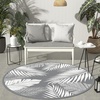 GENIMO Outdoor Rug 6′ x 9′ Waterproof for Patio Clearance, Reversible Plastic Straw Camping Mat, Lightweight Carpet for Rv, Camper, Deck, Porch, Picnic, Balcony, Beach, K.Blue & White(Grey & White | Waterproof)
