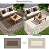 GENIMO Outdoor Rug Waterproof 6’x9′ for Patio, Foldable Reversible Plastic Straw Carpet for Travel Trailers, Outside Area Mat for Rv, Deck, Picnic, Porch, Camper, Balcony, Beach, Purple & Grey(Coffee & Beige | Natural)
