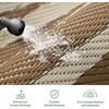 GENIMO Outdoor Rug Waterproof 6’x9′ for Patio, Foldable Reversible Plastic Straw Carpet for Travel Trailers, Outside Area Mat for Rv, Deck, Picnic, Porch, Camper, Balcony, Beach, Purple & Grey(Brown & Beige | Natural)