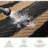GENIMO Outdoor Rug Waterproof 6’x9′ for Patio, Foldable Reversible Plastic Straw Carpet for Travel Trailers, Outside Area Mat for Rv, Deck, Picnic, Porch, Camper, Balcony, Beach, Purple & Grey(Black & Brown | Natural)