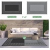GENIMO Outdoor Rug Waterproof 6’x9′ for Patio, Foldable Reversible Plastic Straw Carpet for Travel Trailers, Outside Area Mat for Rv, Deck, Picnic, Porch, Camper, Balcony, Beach, Purple & Grey(Black & Grey | Natural)