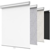 GENIMO 100% Blackout Roller Window Shades, Window Blinds Cordless with Thermal Insulated, UV Protection Fabric, Mini French Door Blinds for Home, Bedroom, Office, White, 70″ W X 72″ H(White)